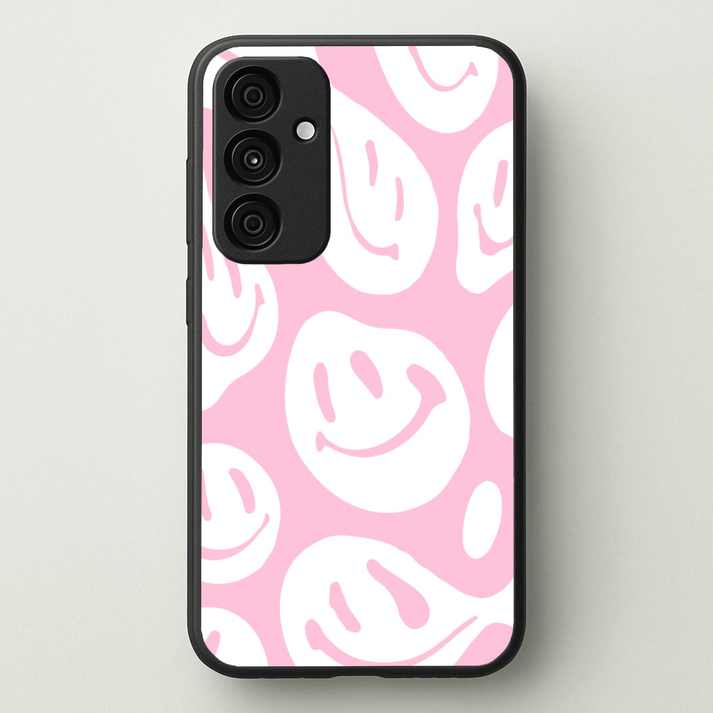 Trippn Smiley - Pink - Abstract Patterns Phone Case for Galaxy A15