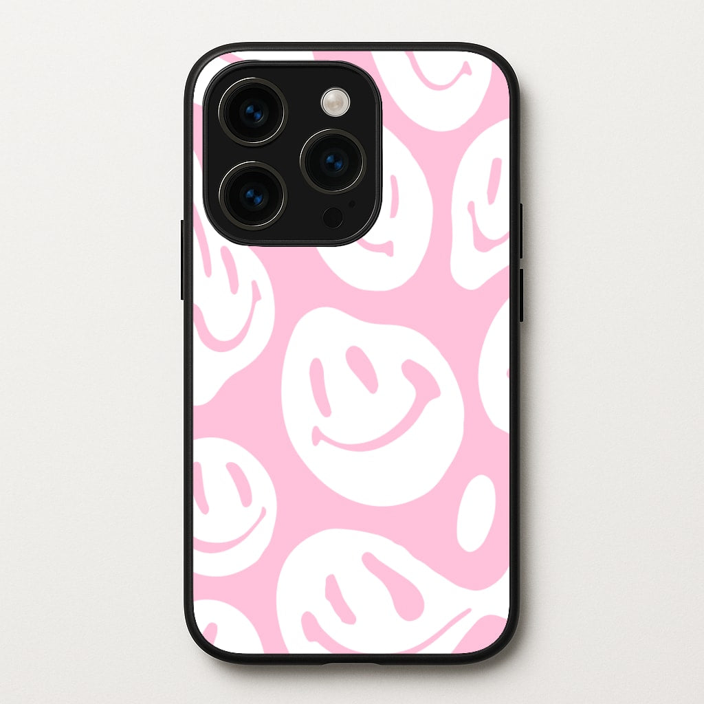 Trippn Smiley - Pink - Abstract Patterns Phone Case for iPhone 15 Pro Max