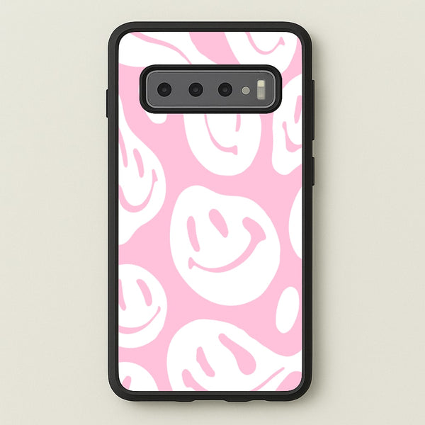 Trippn Smiley - Pink - Abstract Patterns Phone Case for Galaxy S10
