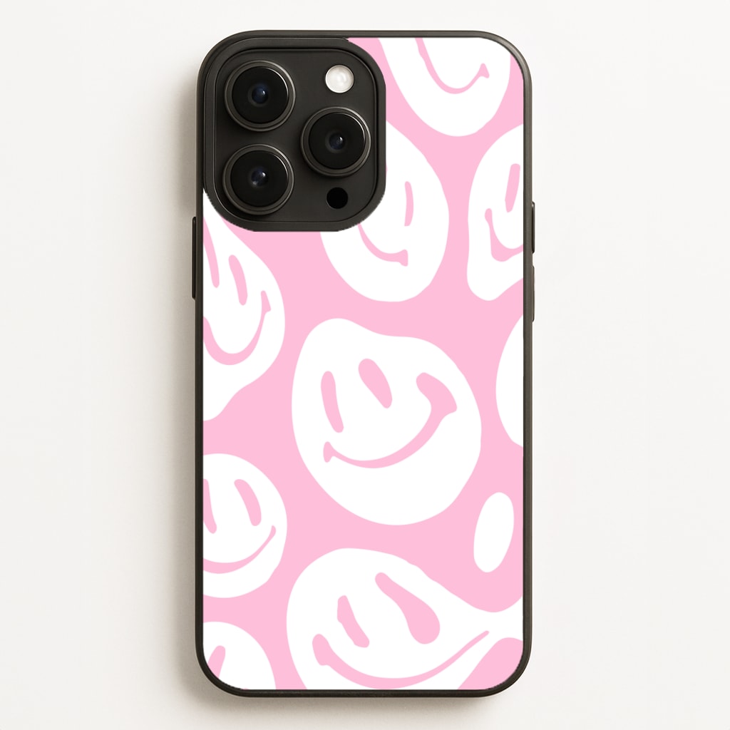 Trippn Smiley - Pink - Abstract Patterns Phone Case for iPhone 12 Pro Max