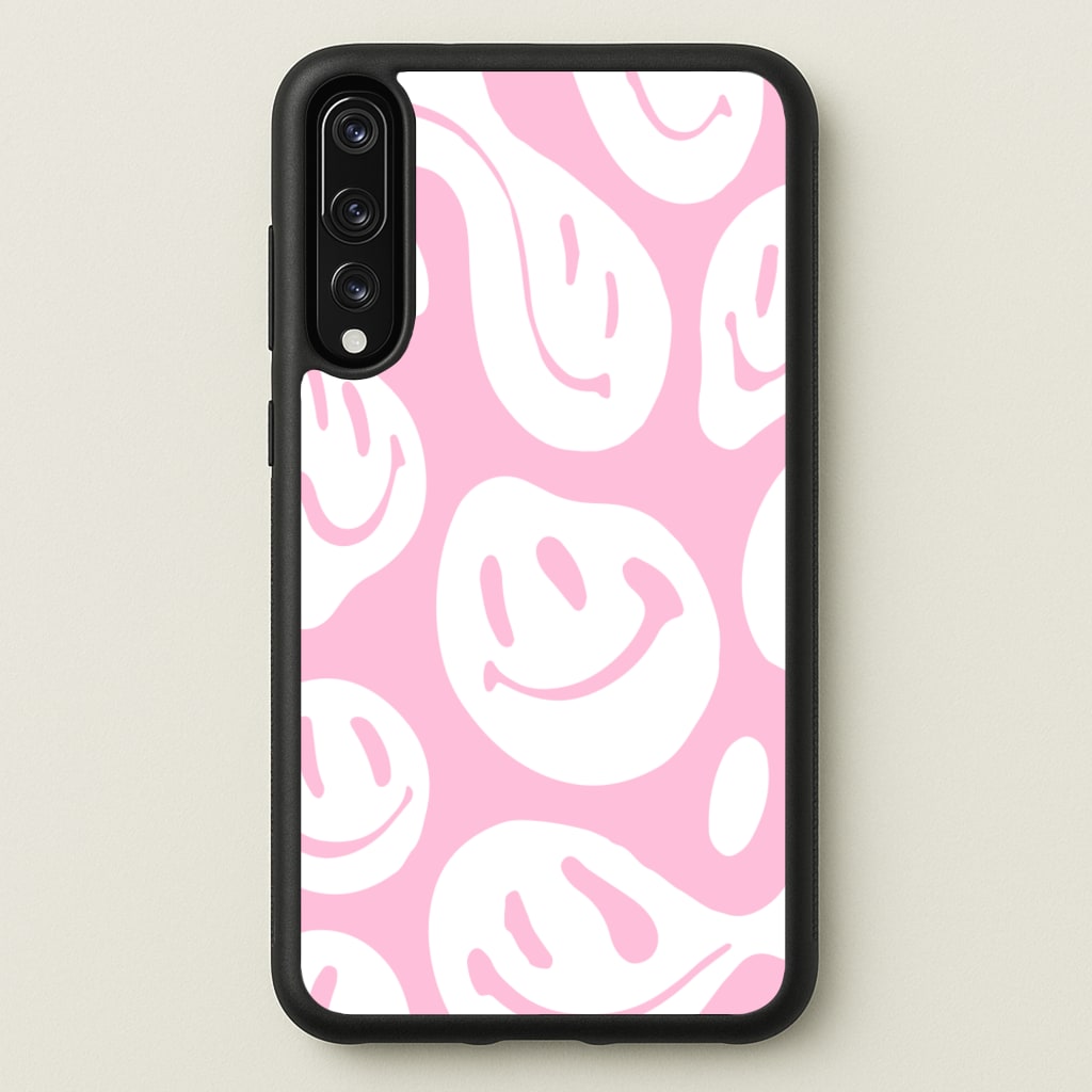 Trippn Smiley - Pink - Abstract Patterns Phone Case for Huawei P20 Pro