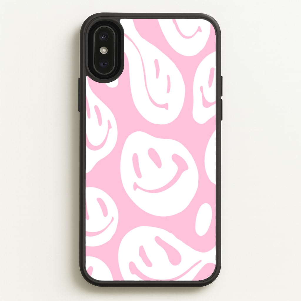 Trippn Smiley - Pink - Abstract Patterns Phone Case for iPhone XS Max