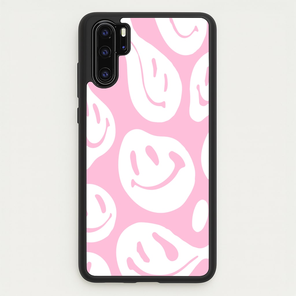 Trippn Smiley - Pink - Abstract Patterns Phone Case for Huawei P30 Pro