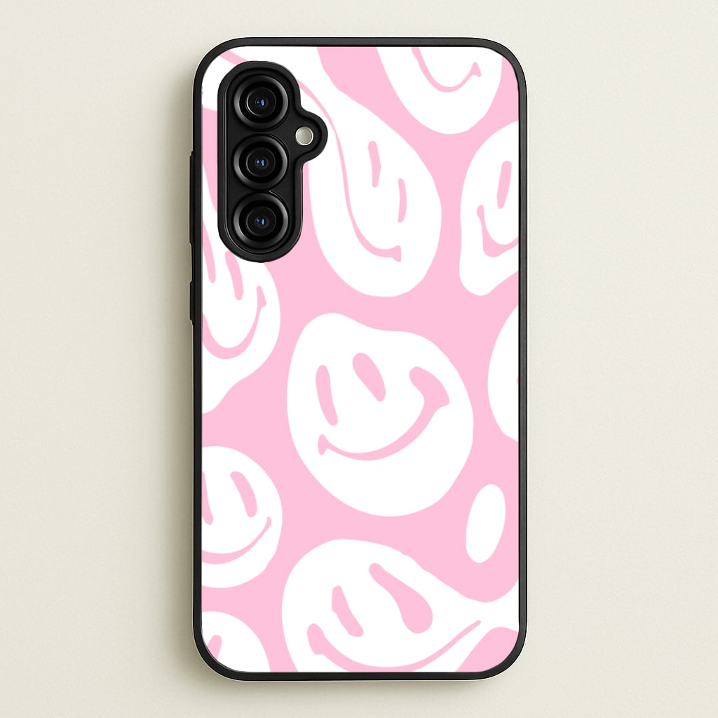 Trippn Smiley - Pink - Abstract Patterns Phone Case for Galaxy A54