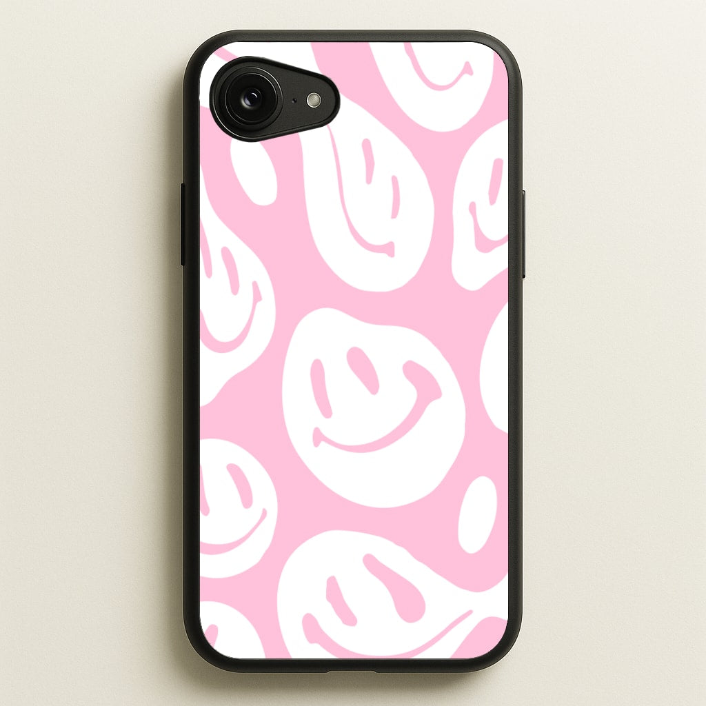 Trippn Smiley - Pink - Abstract Patterns Phone Case for iPhone 16e