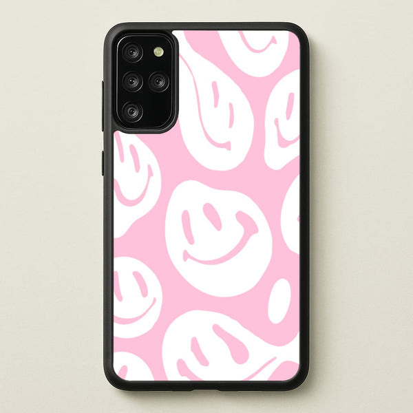 Trippn Smiley - Pink - Abstract Patterns Phone Case for Galaxy S20 Plus