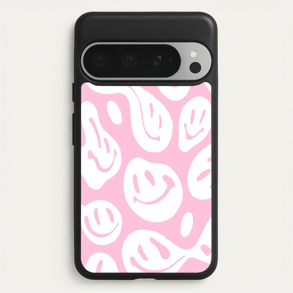 Trippn Smiley - Pink - Abstract Patterns Phone Case for Google Pixel 9 Pro XL