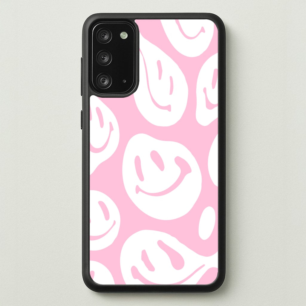 Trippn Smiley - Pink - Abstract Patterns Phone Case for Galaxy Note 20