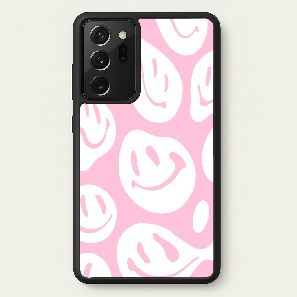 Trippn Smiley - Pink - Abstract Patterns Phone Case for Galaxy Note 20 Ultra