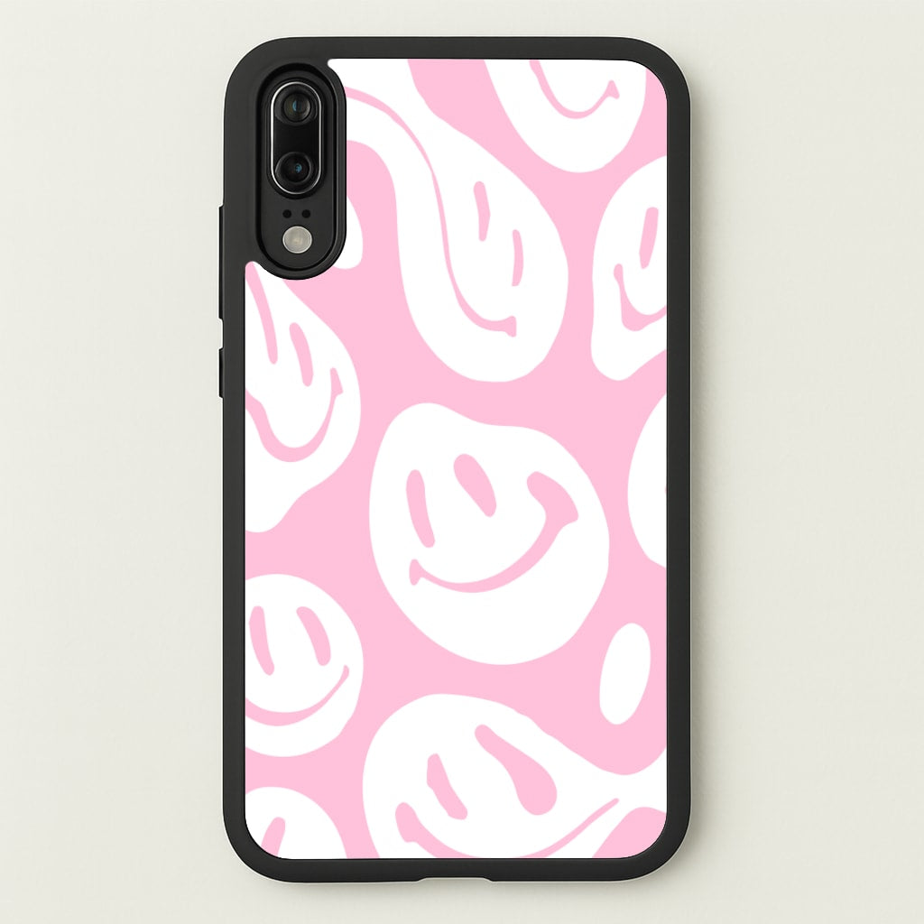 Trippn Smiley - Pink - Abstract Patterns Phone Case for Huawei P20