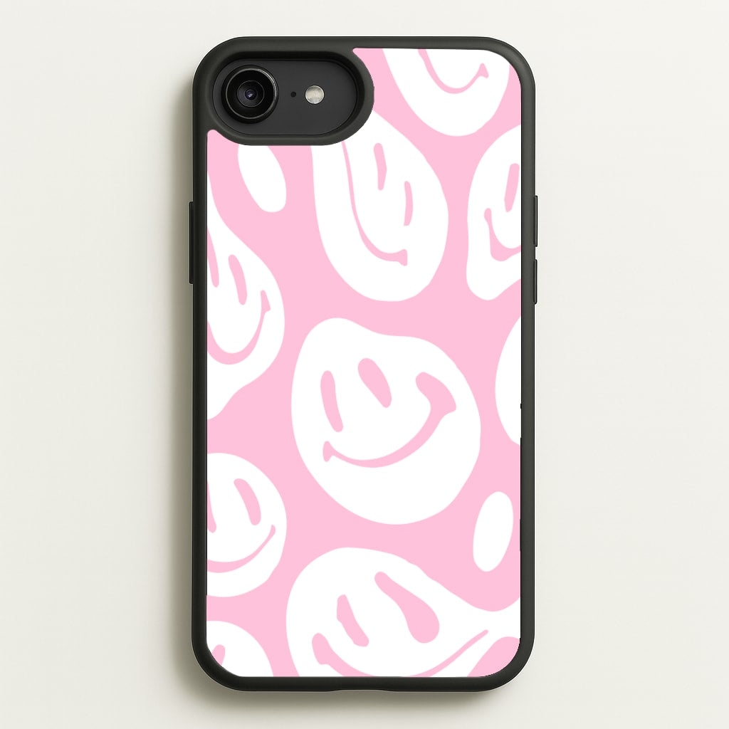 Trippn Smiley - Pink - Abstract Patterns Phone Case for iPhone 6 Plus / 7 Plus / 8 Plus