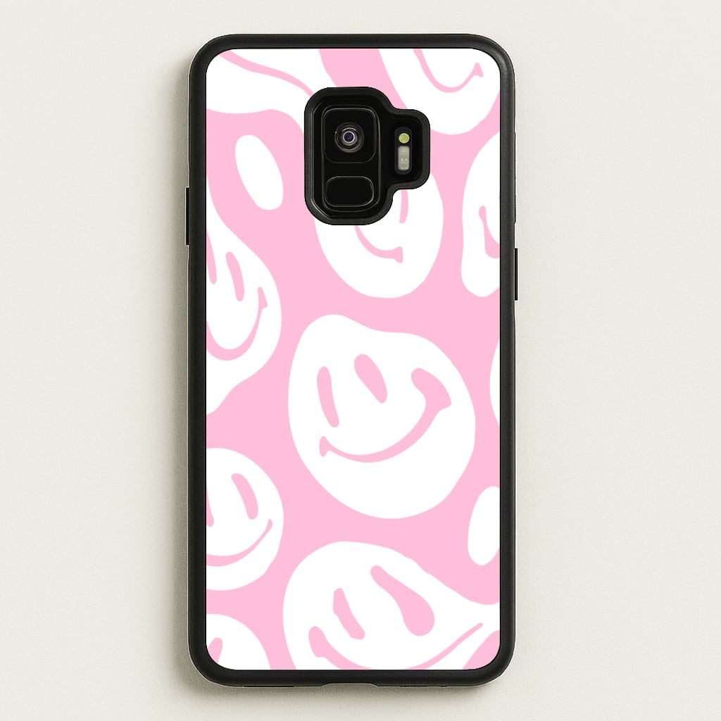 Trippn Smiley - Pink - Abstract Patterns Phone Case for Galaxy S9