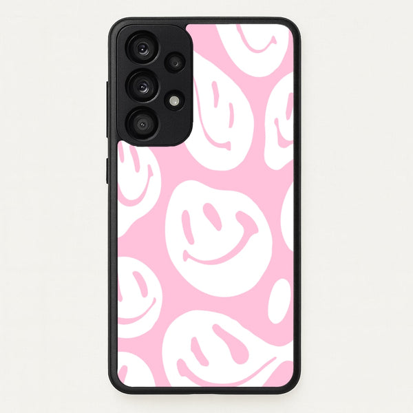 Trippn Smiley - Pink - Abstract Patterns Phone Case for Galaxy A53