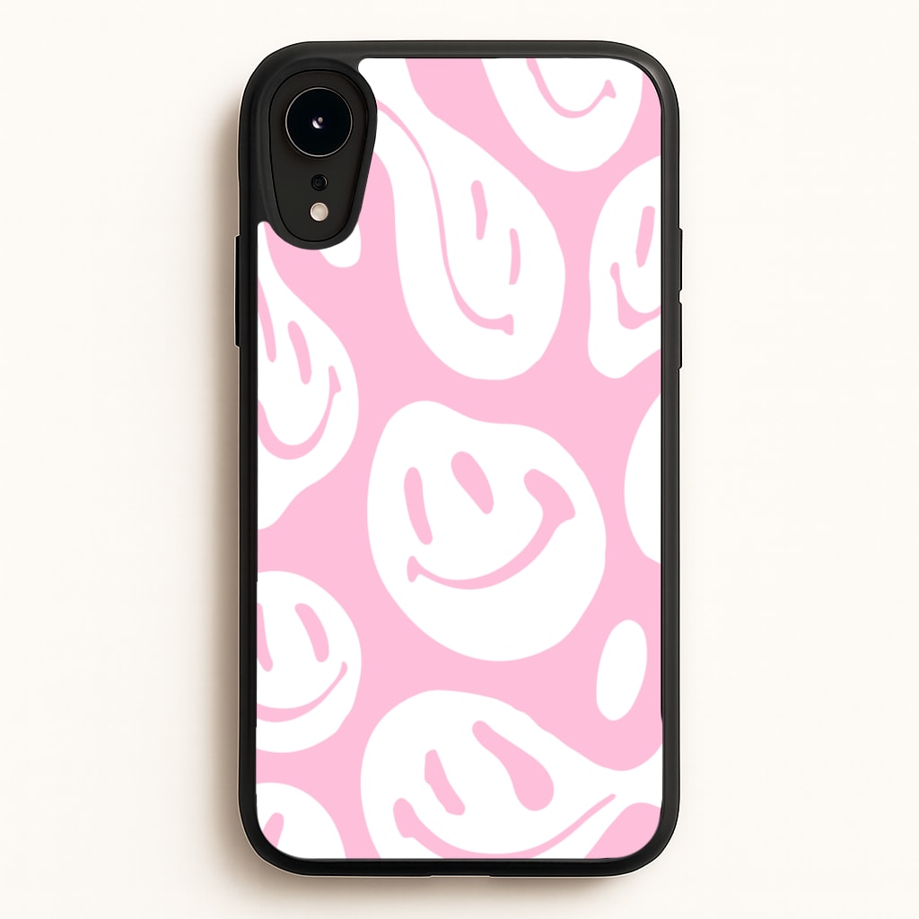 Trippn Smiley - Pink - Abstract Patterns Phone Case for iPhone XR