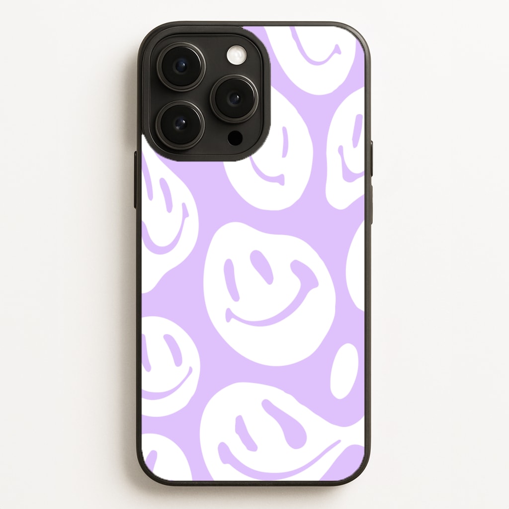 Trippn Smiley - Purple - Abstract Patterns Phone Case for iPhone 16 Pro Max