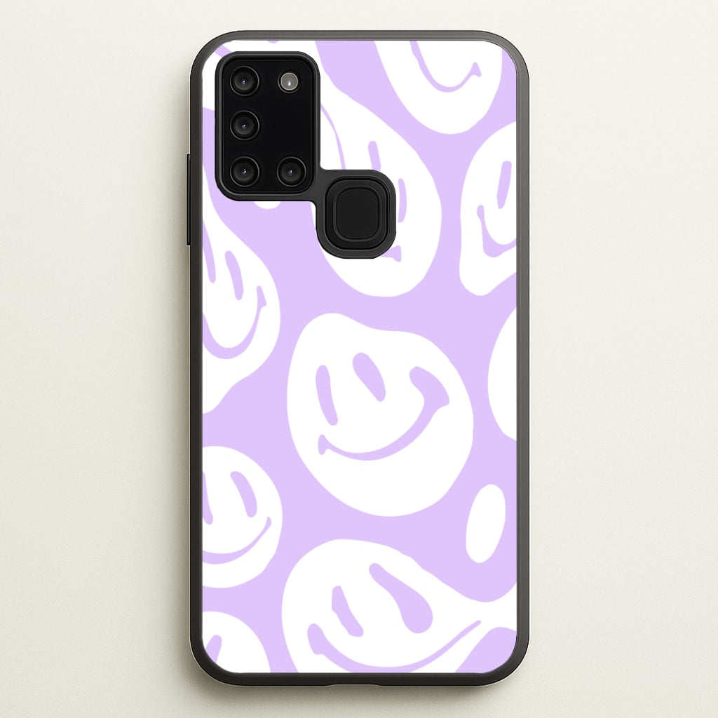 Trippn Smiley - Purple - Abstract Patterns Phone Case for Galaxy A21s