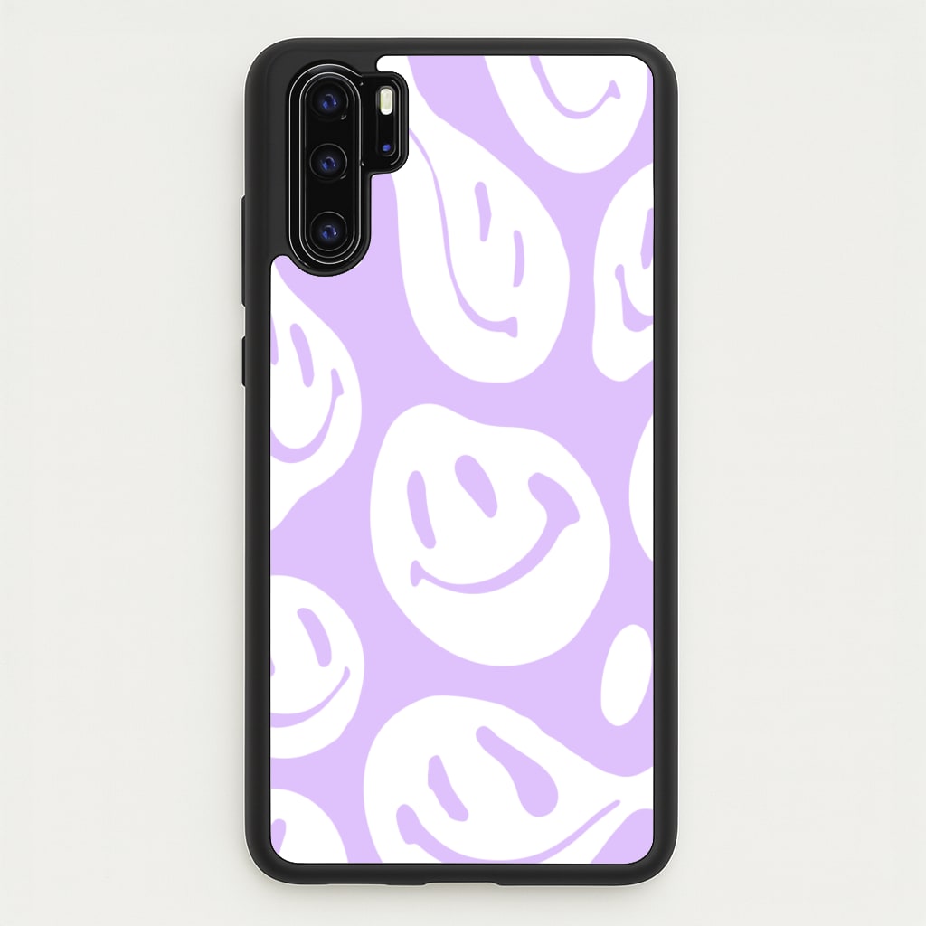 Trippn Smiley - Purple - Abstract Patterns Phone Case for Huawei P30 Pro