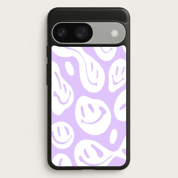 Trippn Smiley - Purple - Abstract Patterns Phone Case for Google Pixel 9 / 9 Pro