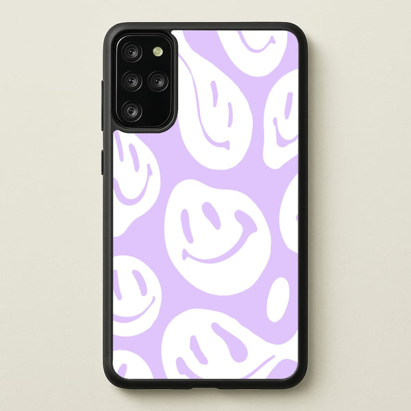 Trippn Smiley - Purple - Abstract Patterns Phone Case for Galaxy S20 Plus