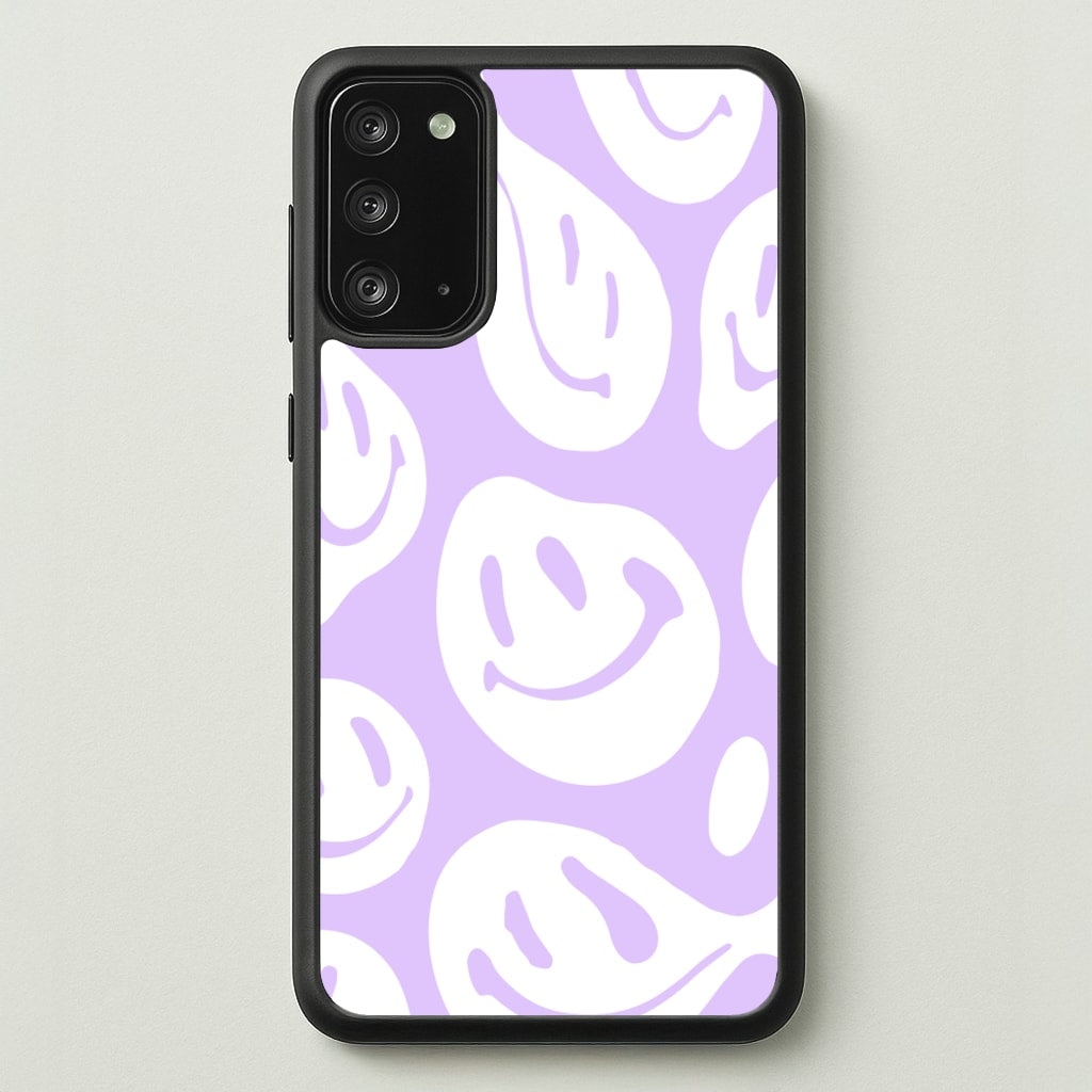 Trippn Smiley - Purple - Abstract Patterns Phone Case for Galaxy Note 20
