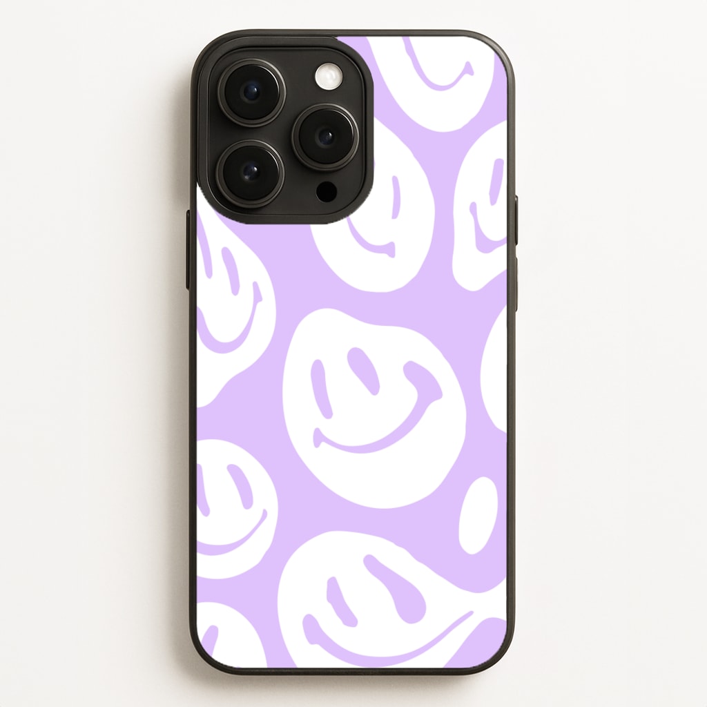 Trippn Smiley - Purple - Abstract Patterns Phone Case for iPhone 12 Pro Max