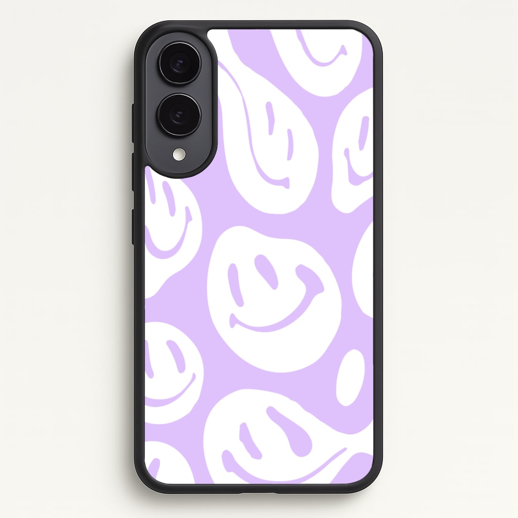Trippn Smiley - Purple - Abstract Patterns Phone Case for Galaxy S25 Edge