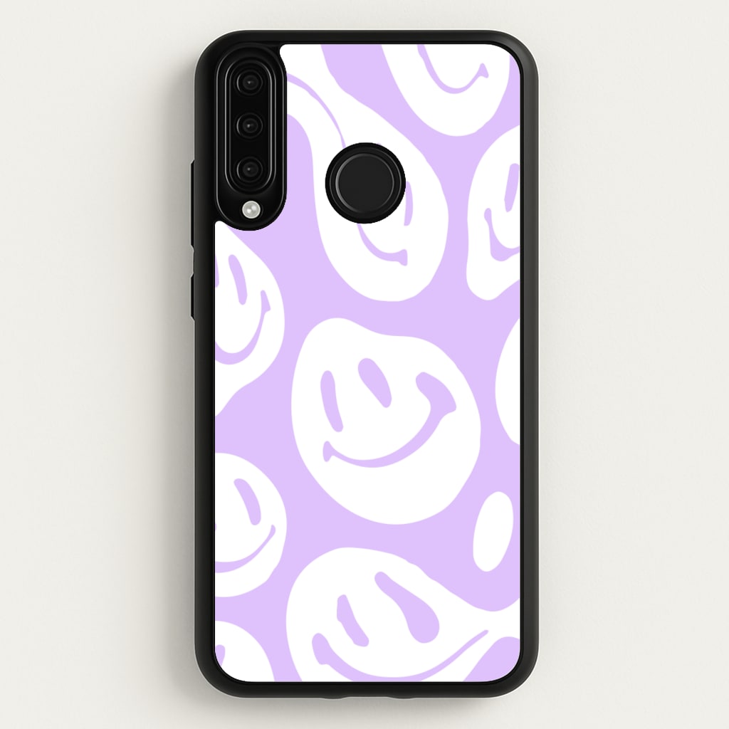 Trippn Smiley - Purple  - Abstract Patterns Phone Case for Huawei P30 Lite