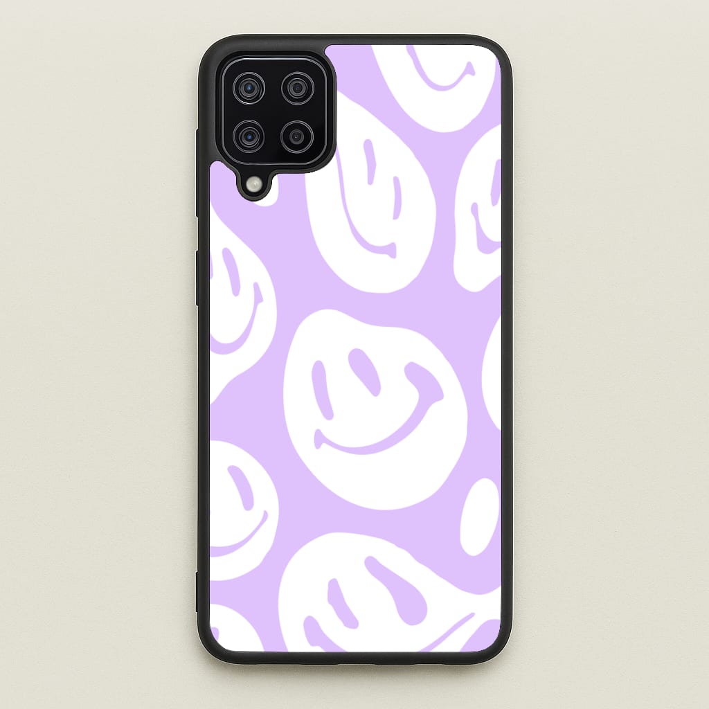 Trippn Smiley - Purple - Abstract Patterns Phone Case for Galaxy A12