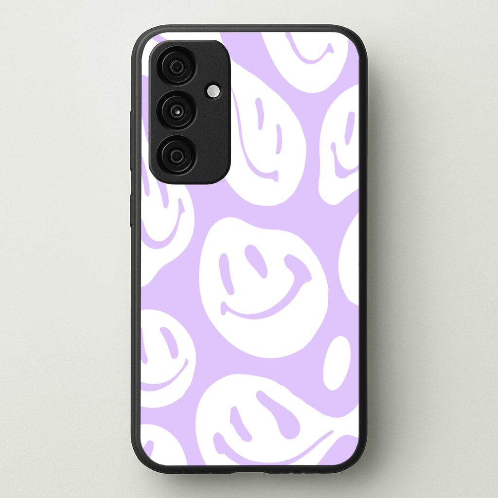Trippn Smiley - Purple - Abstract Patterns Phone Case for Galaxy A35