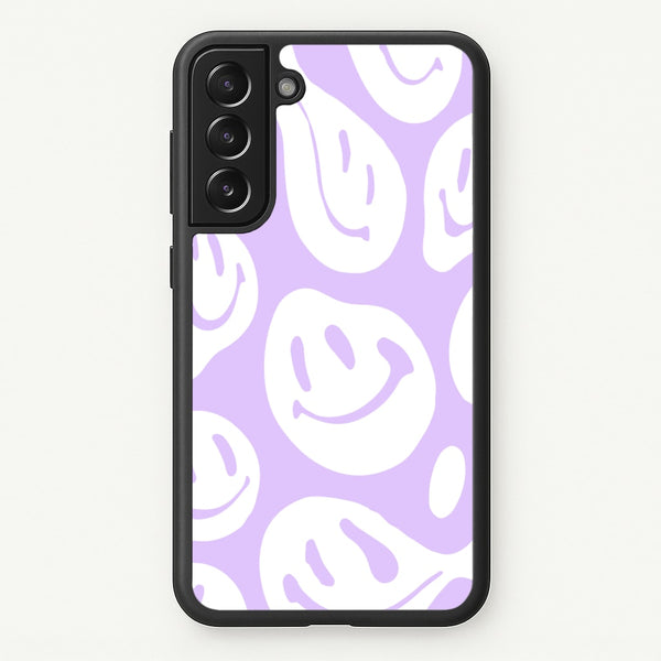 Trippn Smiley - Purple - Abstract Patterns Phone Case for Galaxy S22 Plus