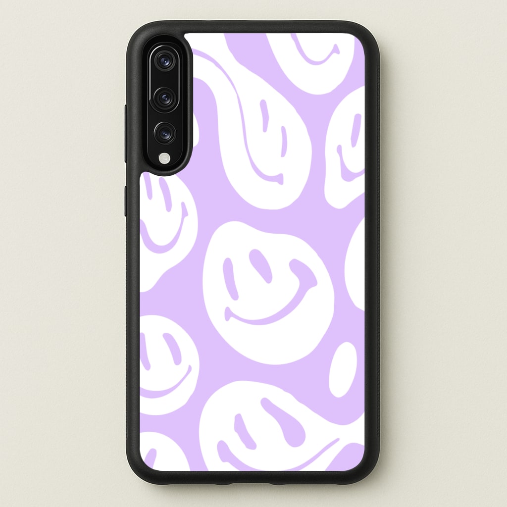 Trippn Smiley - Purple - Abstract Patterns Phone Case for Huawei P20 Pro