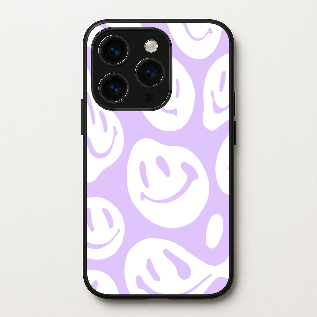 Trippn Smiley - Purple - Abstract Patterns Phone Case for iPhone 15 Pro