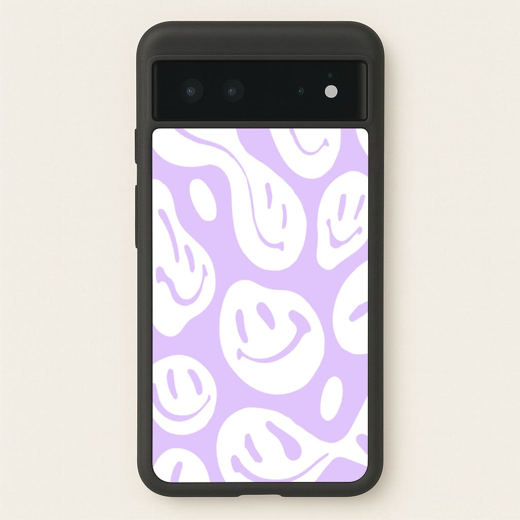 Trippn Smiley - Purple  - Abstract Patterns Phone Case for Google Pixel 6