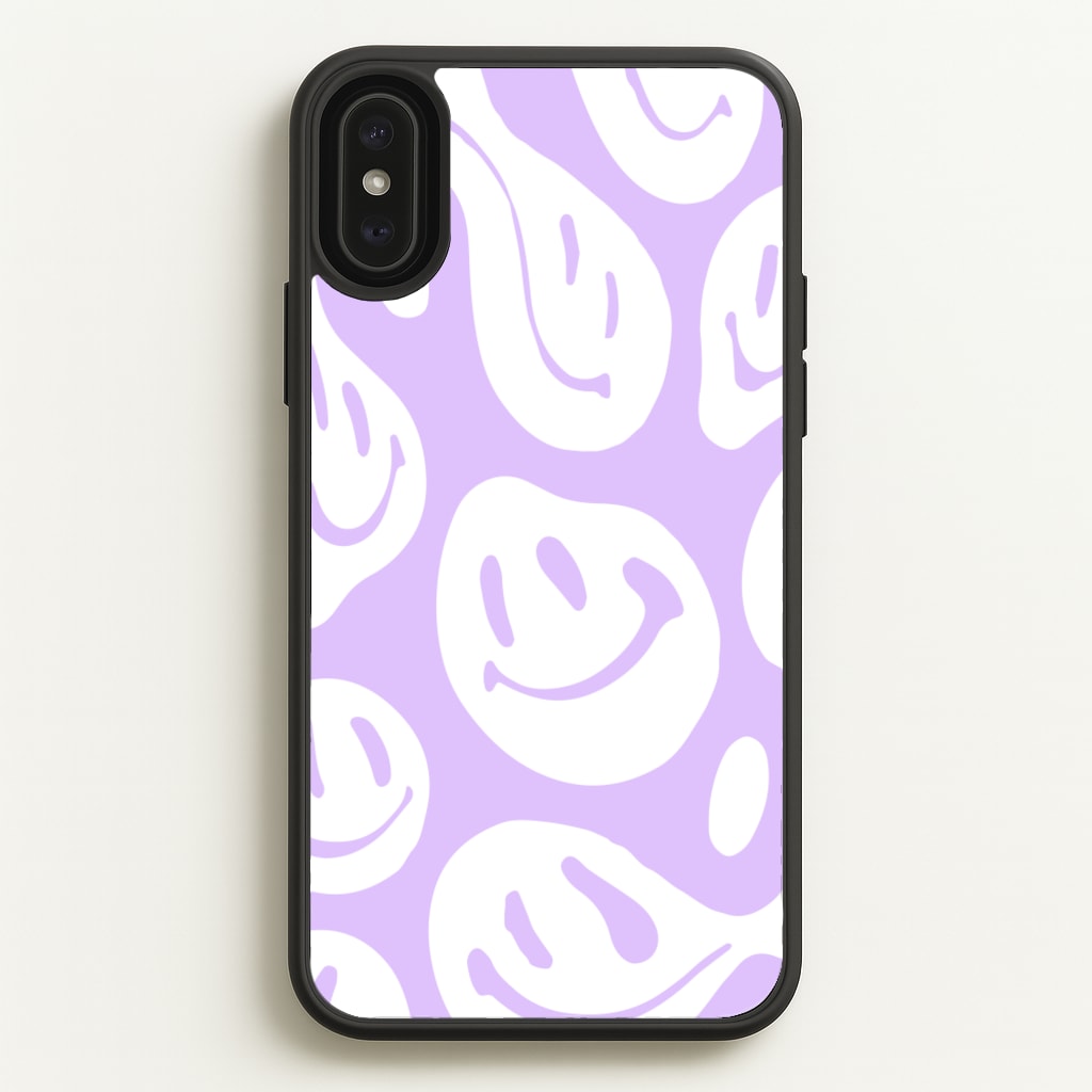 Trippn Smiley - Purple - Abstract Patterns Phone Case for iPhone XS Max