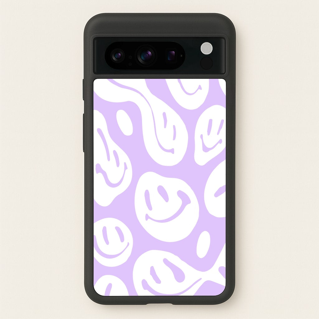 Trippn Smiley - Purple - Abstract Patterns Phone Case for Google Pixel 8 Pro