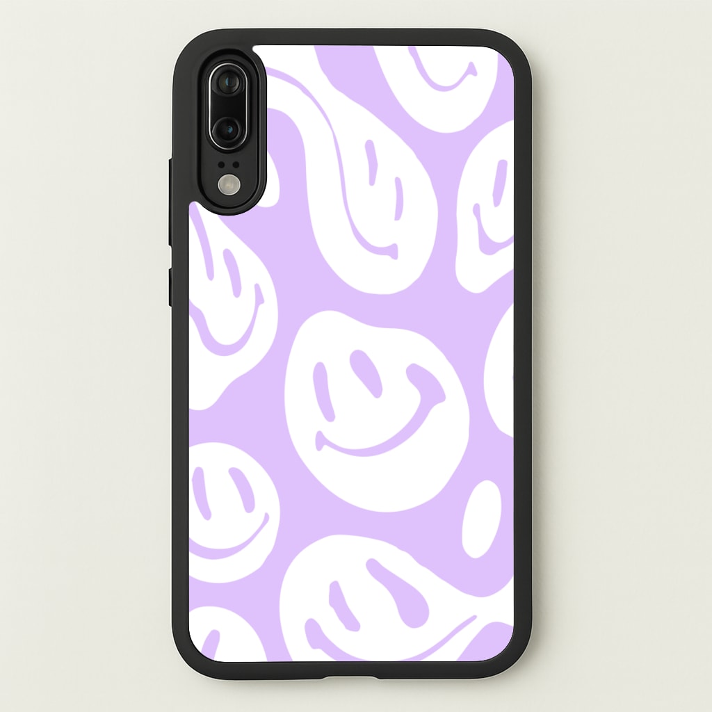 Trippn Smiley - Purple - Abstract Patterns Phone Case for Huawei P20