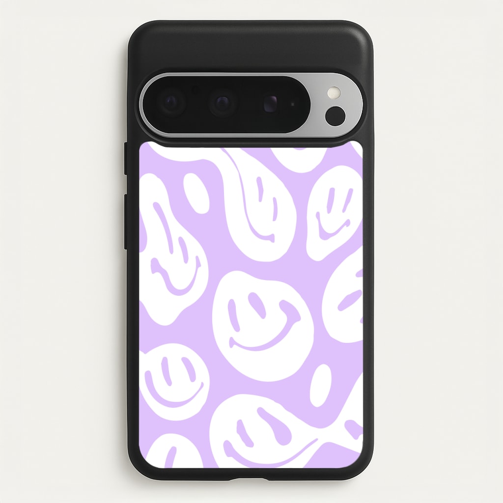 Trippn Smiley - Purple - Abstract Patterns Phone Case for Google Pixel 9 Pro XL