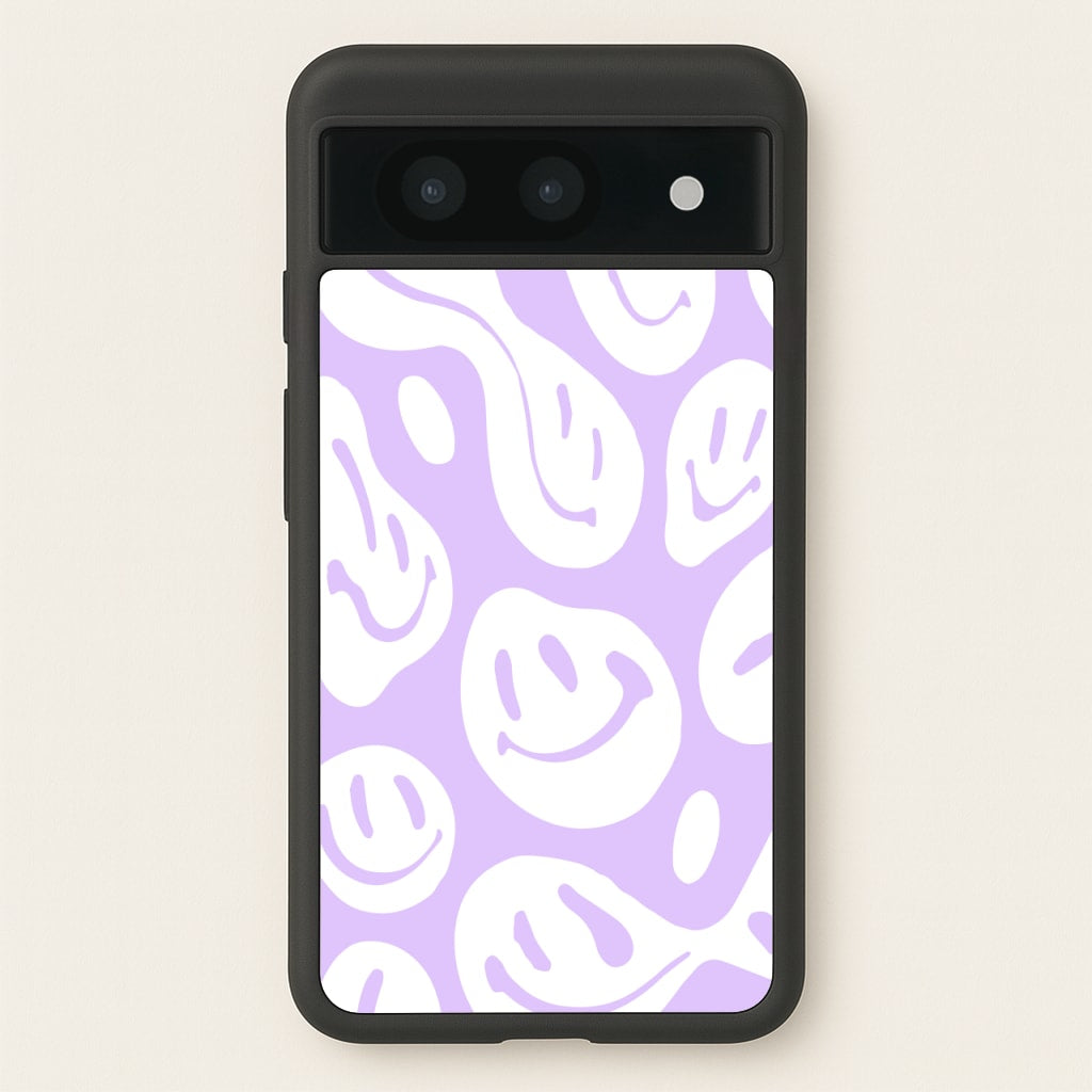 Trippn Smiley - Purple - Abstract Patterns Phone Case for Google Pixel 8a