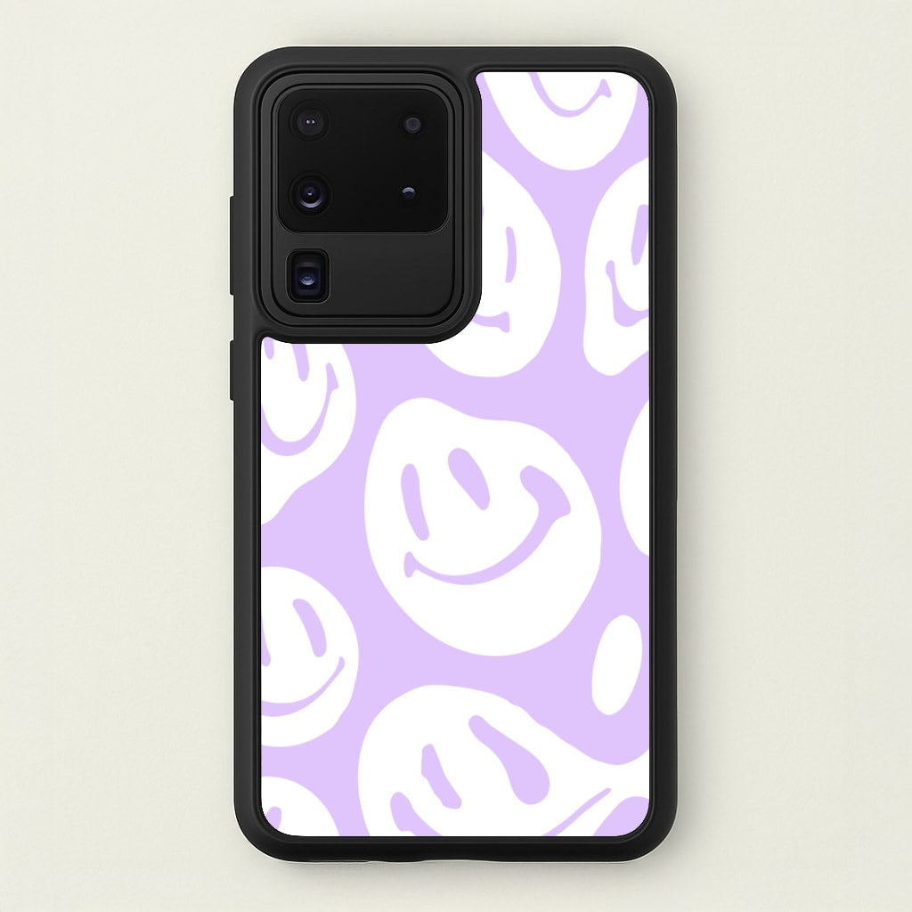 Trippn Smiley - Purple - Abstract Patterns Phone Case for Galaxy S20 Ultra