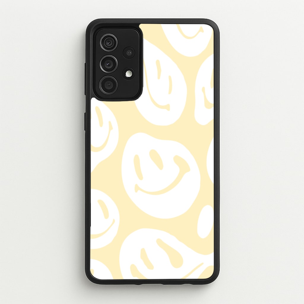 Trippn Smiley - Yellow - Abstract Patterns Phone Case for Galaxy A52 / A52s