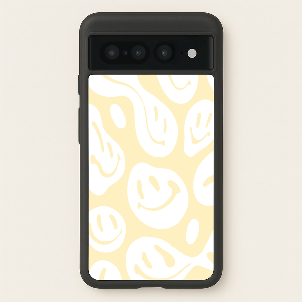 Trippn Smiley - Yellow - Abstract Patterns Phone Case for Google Pixel 7 Pro