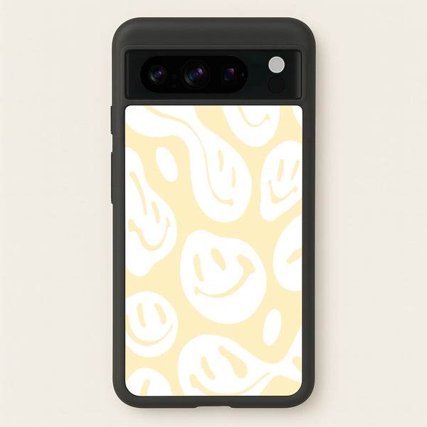 Trippn Smiley - Yellow - Abstract Patterns Phone Case for Google Pixel 8 Pro