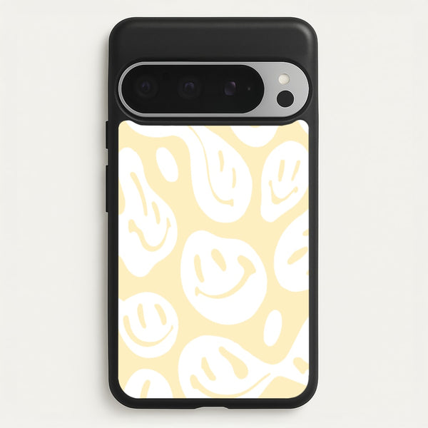 Trippn Smiley - Yellow - Abstract Patterns Phone Case for Google Pixel 9 Pro XL