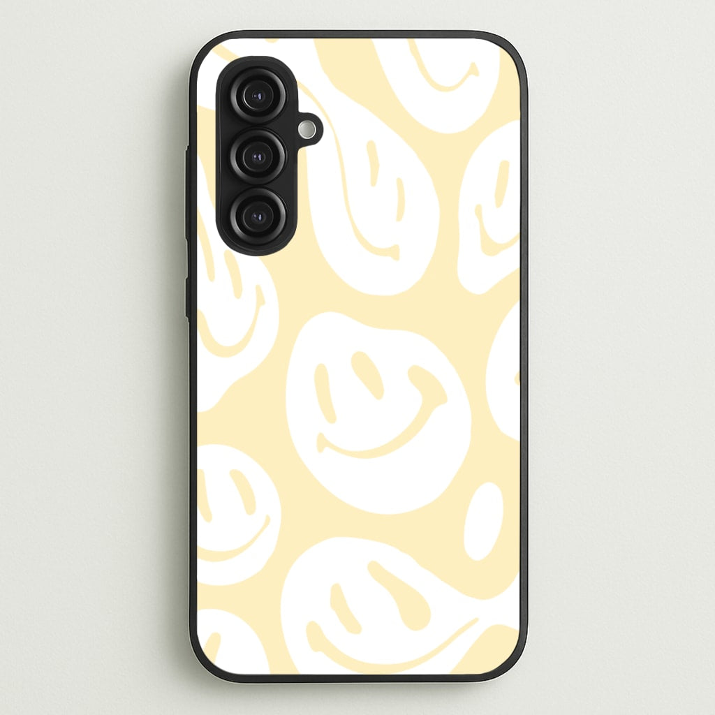 Trippn Smiley - Yellow - Abstract Patterns Phone Case for Galaxy S23FE