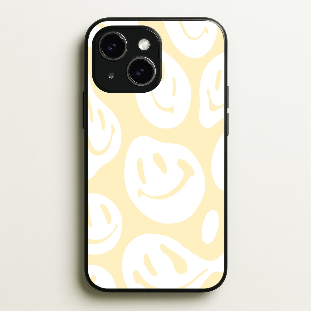 Trippn Smiley - Yellow - Abstract Patterns Phone Case for iPhone 14
