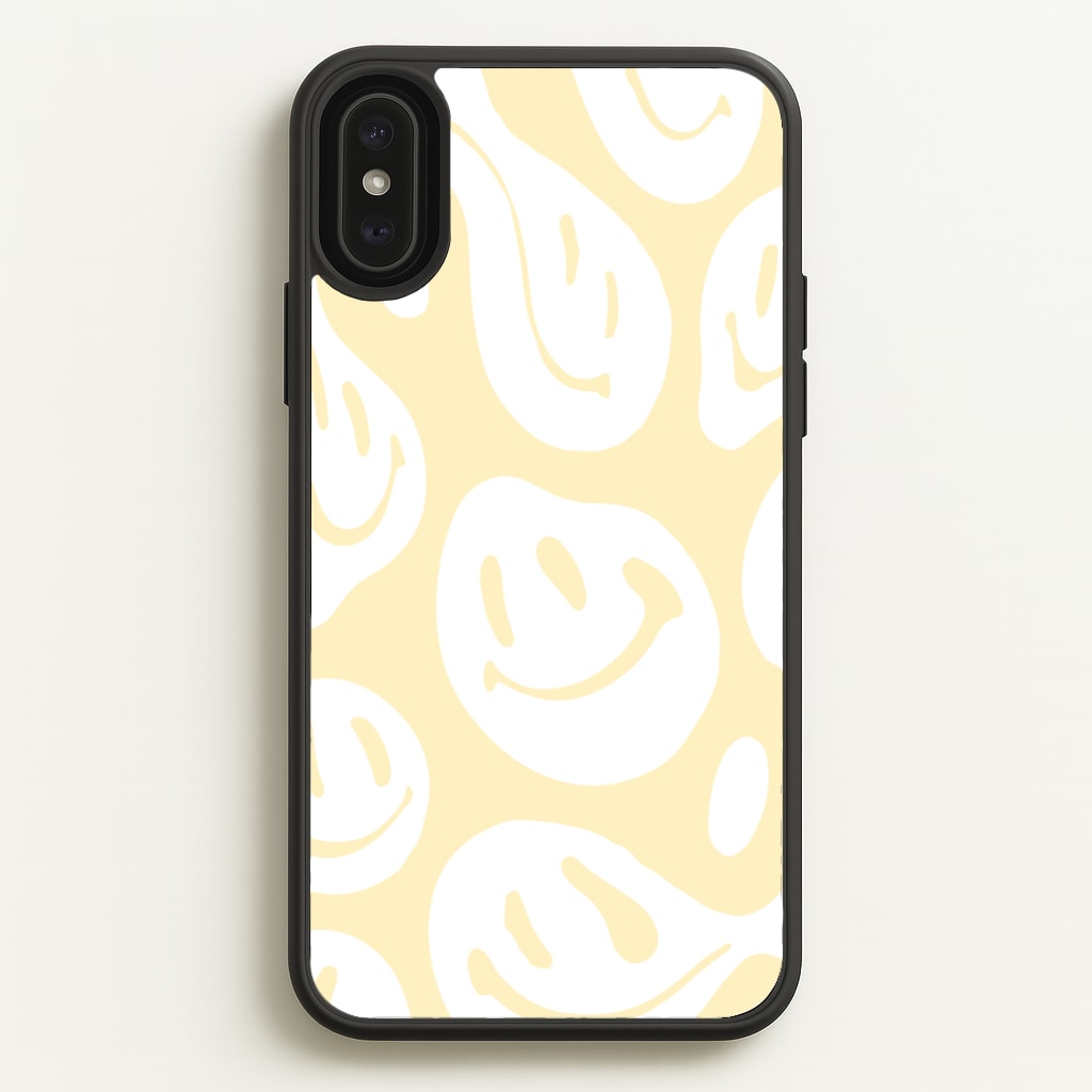Trippn Smiley - Yellow - Abstract Patterns Phone Case for iPhone XS Max