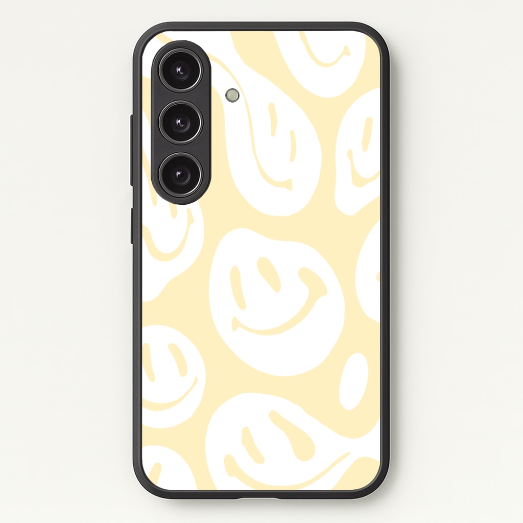 Trippn Smiley - Yellow - Abstract Patterns Phone Case for Galaxy S25 Plus