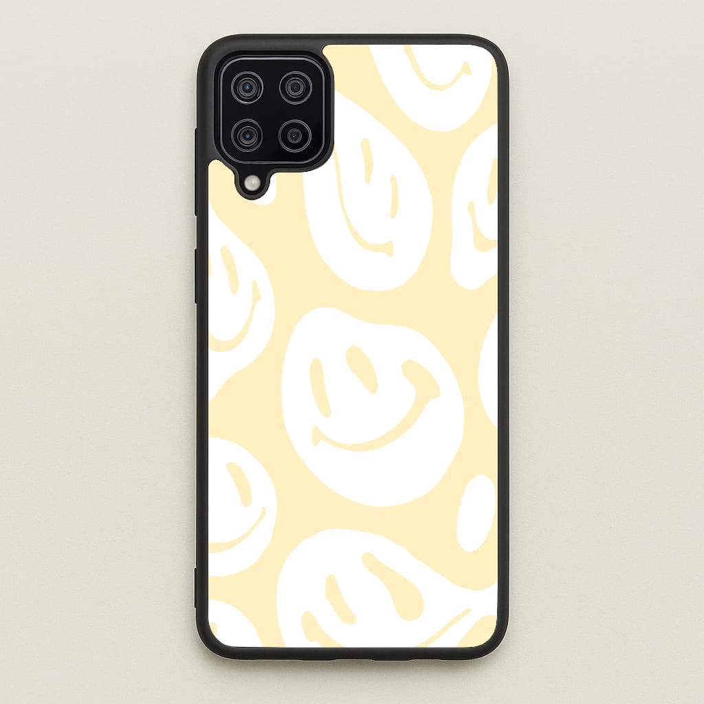 Trippn Smiley - Yellow - Abstract Patterns Phone Case for Galaxy A12
