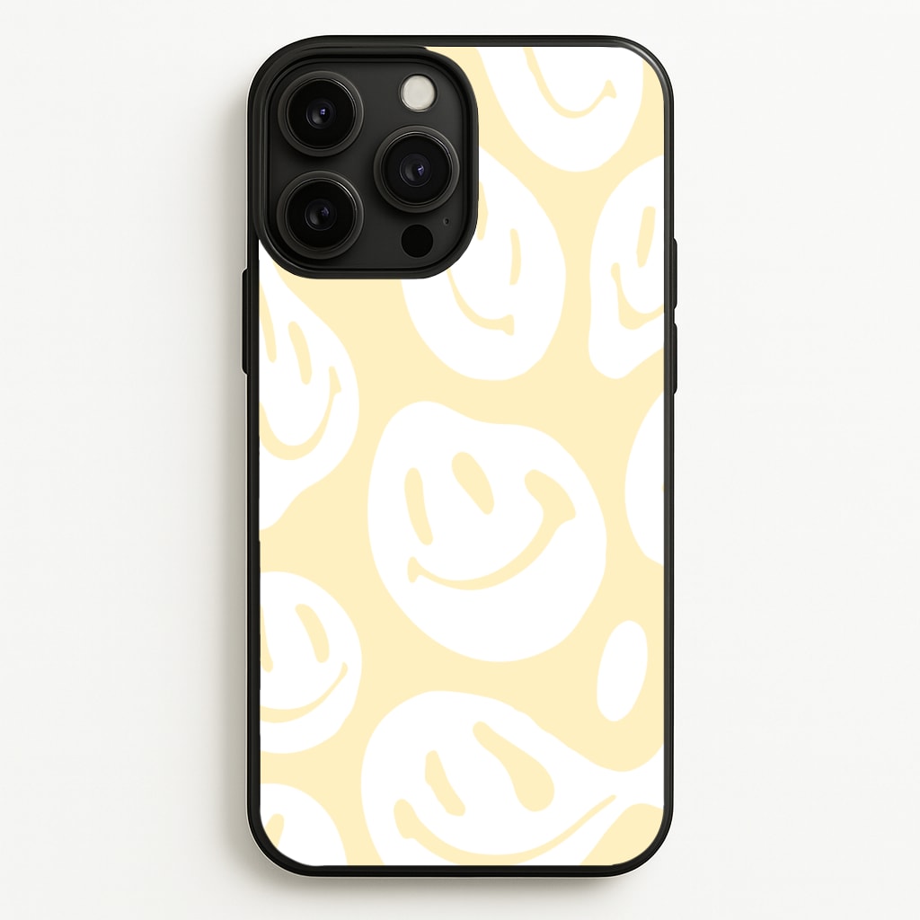 Trippn Smiley - Yellow - Abstract Patterns Phone Case for iPhone 13 Pro Max