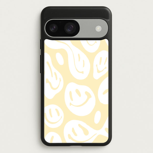 Trippn Smiley - Yellow - Abstract Patterns Phone Case for Google Pixel 9 / 9 Pro